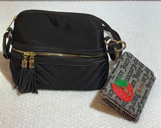 Veronica Black Crossbody with Juicy Couture Strawberry Wallet