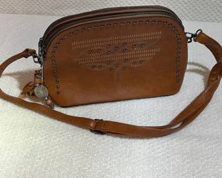 Cognac Brown Western Style Crossbody