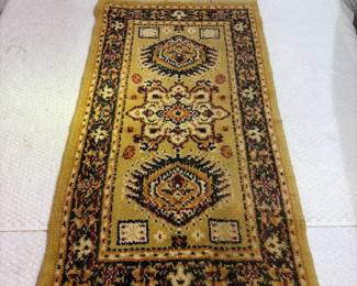 Gold & brown prayer rug