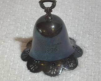 1996 silver plated Christmas bell