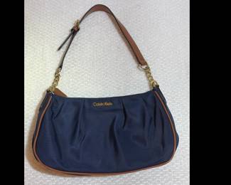 Navy and Leather Calvin Klein purse