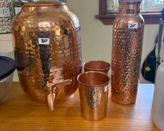 . . . copper  lemonade cooler and beverage bottle