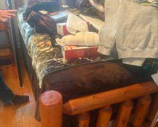 . . . great log twin bed