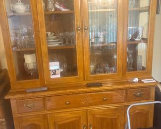 . . . oak china hutch