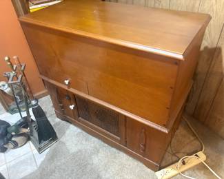 . . . beautiful Bonnet Box by Guild phonograph cabinet