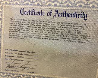 . . . the Certificate of Authenticity