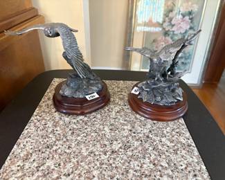 . . . collectible eagle and owl pewter figures