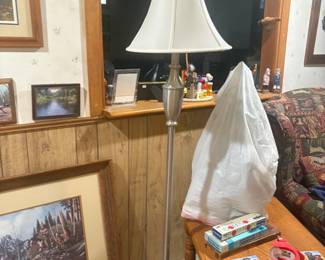 . . . brushed nickel standing lamp