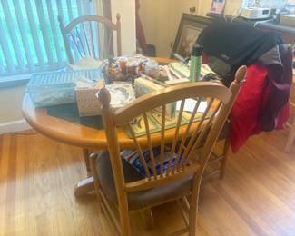. . . oak kitchen table and chairs