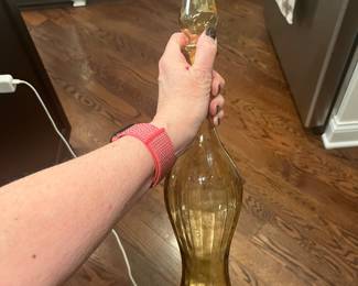 Empoli genie amber glass bottle