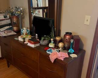 MCM dresser with mirror. Part of 3 piece set.