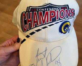 Autographed St. Louis Rams hat