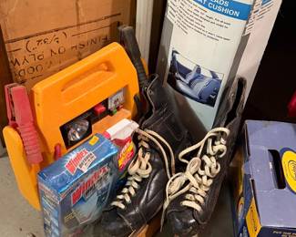 Jump box, ice skates