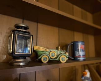 Vintage lantern, car, pegasus coffee mug