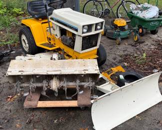 Cub Cadet riding mower and accessories