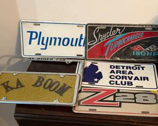 Vintage license plates