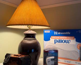 Lamp, pillow