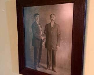 Vintage black and white framed photograph