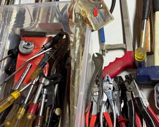 Pliers, nut drivers, saws, hammers