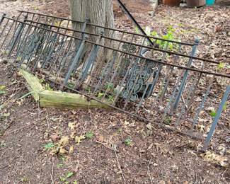Vintage wrought iron fencing