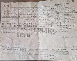 1970 Chevelle LS6 Build Sheet