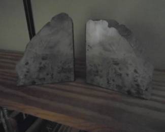 petrified wood bookends