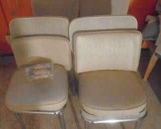 MCM kitchen chairs with 2 new seats and backs