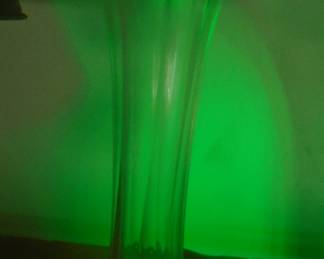 vase under black light