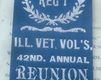 36th reunion of Ill. Vet Volunteers (1908) on original backing