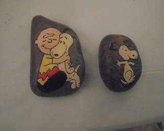 Hand painted stones (Charlie Brown)