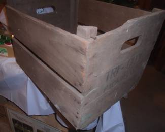 vintage advertising crate