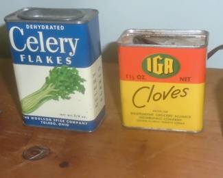 vintage seasoning tins