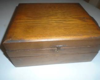 Oak box with drawer
