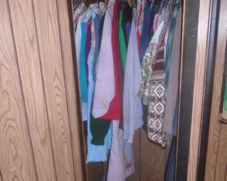 4 closets of vintage cloths