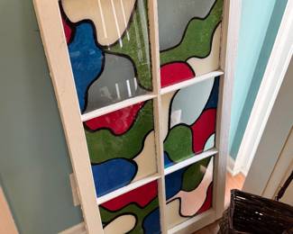 Beautiful artistic glass panel 