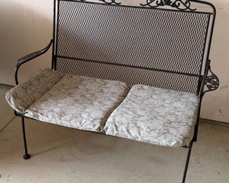 Wrought iron bench 