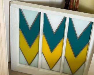 Stained glass designed window