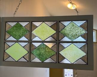 Beautiful hanging glass panel 