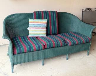 Indoor outdoor wicker sofa