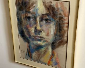 Beautiful mid-century expressionism portrait