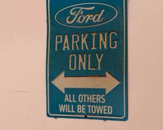Ford parking sign
