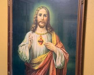 Framed religious artwork