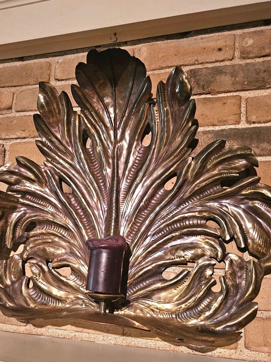 Fab large metal wall candelabra 