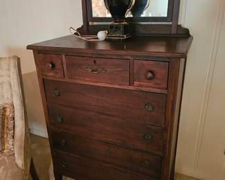 antique chest with mirror