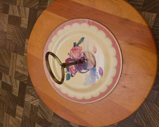 unique serving tray, middle tray truns like Lazy Susan