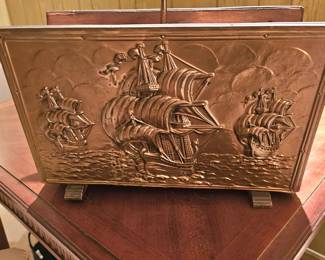 pressed brass magazine holder