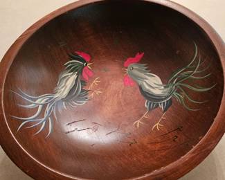 hadn paintedwooden bowl