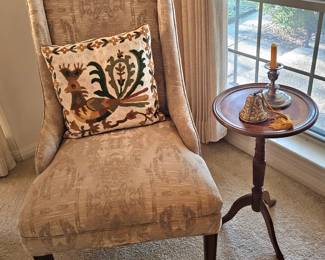 comfortable chair and small table for a pleasant reading nook