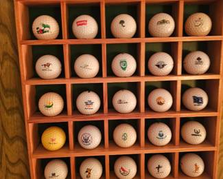collection of golf balls