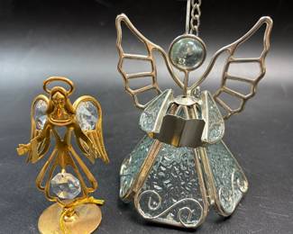 Gold plated with crystal angel